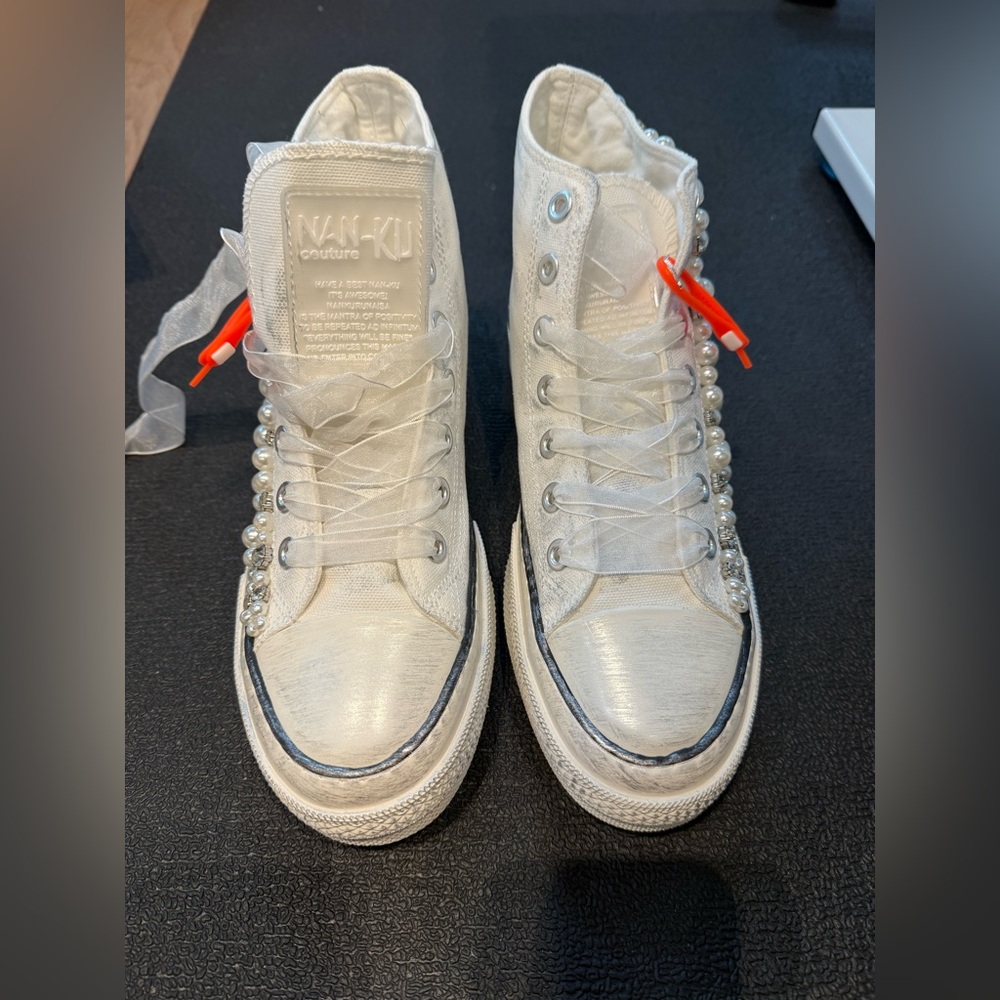 NAH-KD White High-Top Sneakers